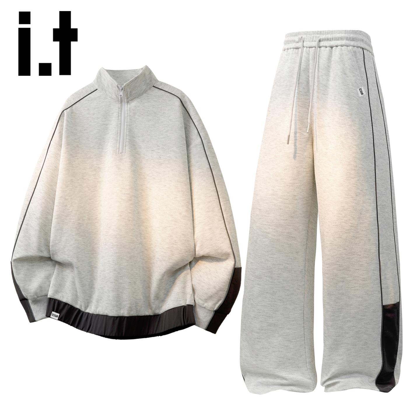 itizzue半拉链卫衣运动卫裤