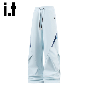 it izzue秋冬山系户外运动防风冲锋裤男女款潮牌保暖休闲工装裤Y