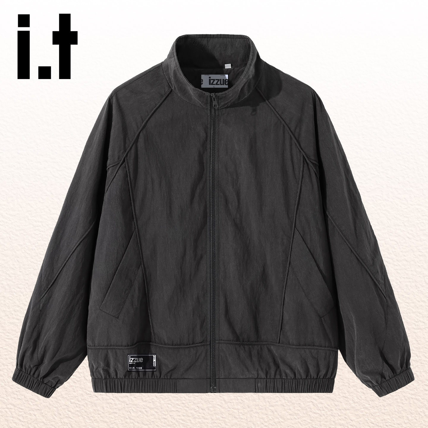 it立领外套男新款宽松复古夹克