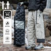 izzue官方冬季 防寒滑雪羽绒裤 男士 潮牌加厚保暖防风冲锋裤 子Y