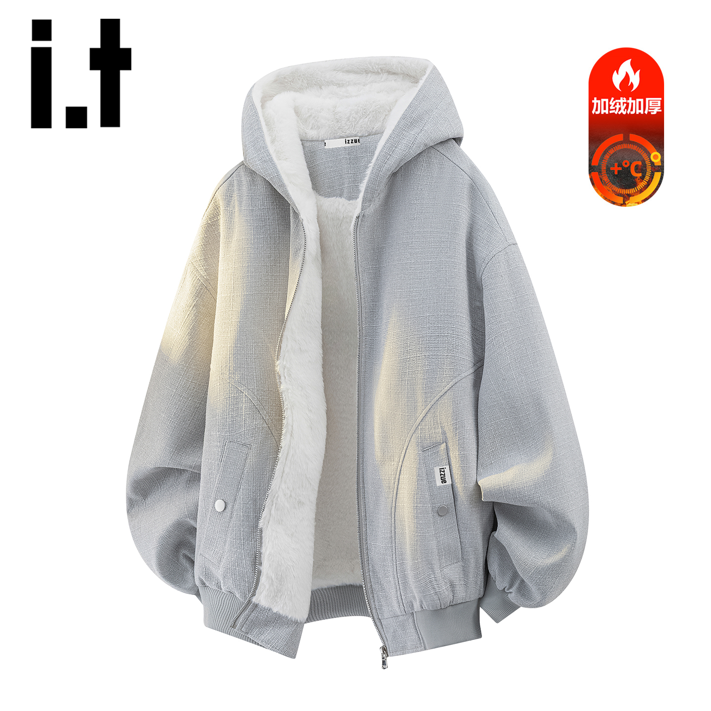 itizzue美式潮牌复古加绒夹克男