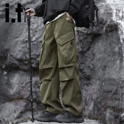 it izzue美式机能冲锋裤子男款2025秋冬潮牌防风登山休闲工装裤Y