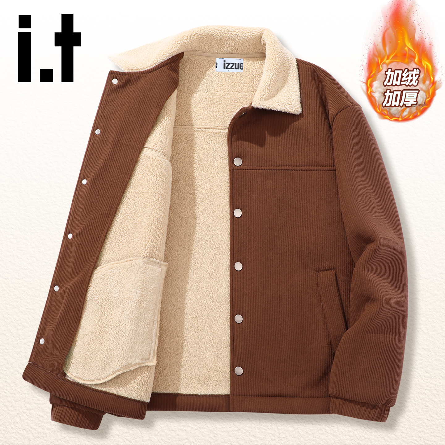 it外套男冬季保暖美式上衣