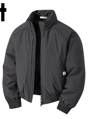 it izzue美式立领飞行员短款棉衣男士2025冬季加厚保暖休闲外套Y