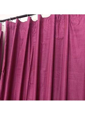 外贸欧式双宫彷真丝双层带里子挂钩成品窗帘遮光168X183CM隔断