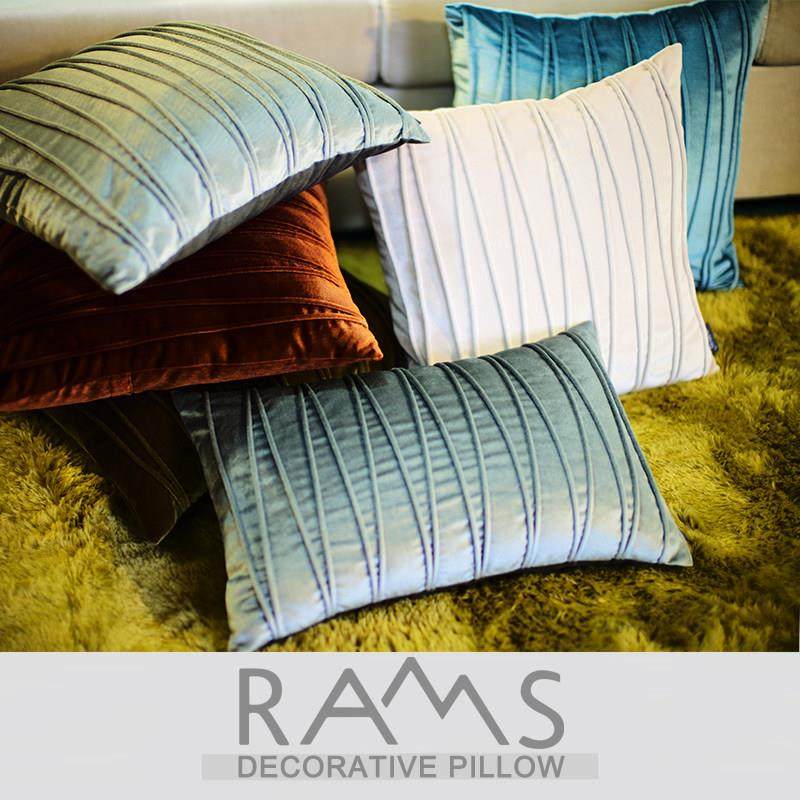 现代简约样板房软装抱枕沙发靠垫咖啡米白色丝绒腰枕W型靠包抱枕,居家布艺,靠垫/抱枕,淘宝优惠券,粉丝福利购,淘宝优惠卷