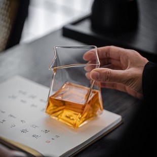玻璃公道杯 草木祠 耐高温分茶器加厚家用简约茶具茶海匀杯高硼硅