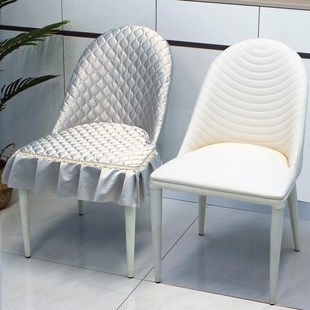 高端高级椅垫家用凳套 餐厅餐桌毛毛虫餐椅套弧形餐桌椅子套罩新款