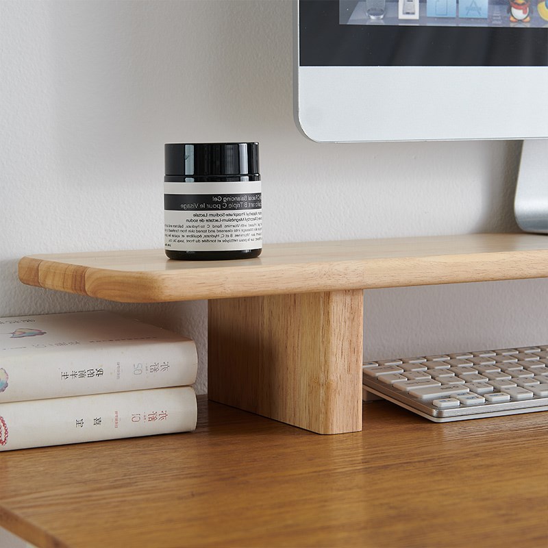 显示器增高架桌面置物架电脑屏幕护颈椎实木木质收纳垫高显示屏