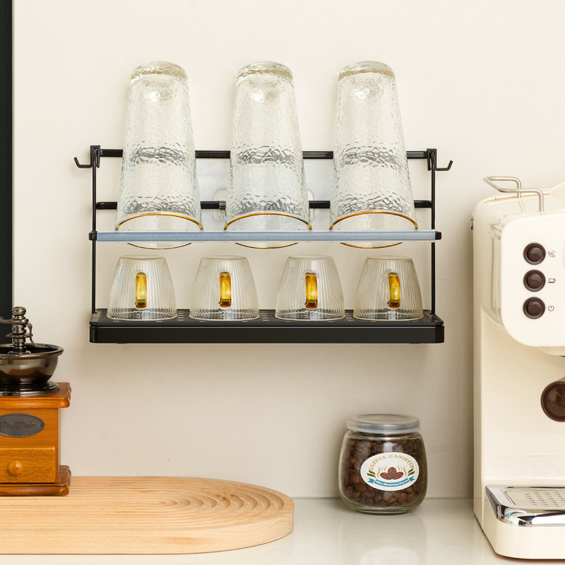 杯子收纳置物架双层茶杯架茶具收纳架沥水托盘家用桌面放水杯杯子,家庭/个人清洁工具,杯架,淘宝优惠券,粉丝福利购,淘宝优惠卷