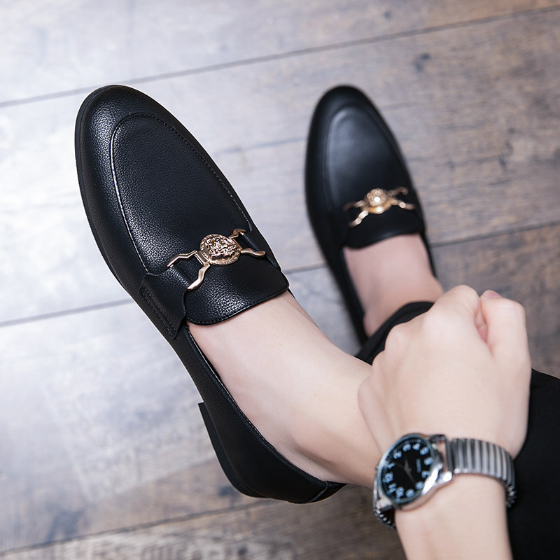 豆豆鞋男鞋春季商务英伦百搭发型师韩版休闲懒人鞋套脚男士小皮鞋,流行男鞋,休闲皮鞋,淘宝优惠券,粉丝福利购,淘宝优惠卷