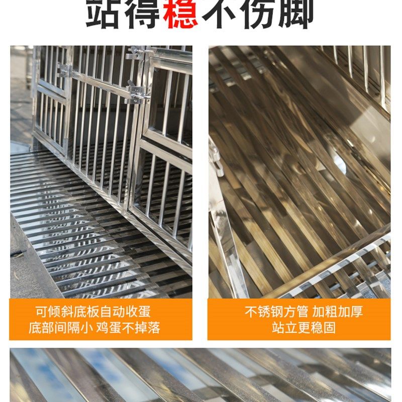 不锈钢鸡笼子家用室外大型特大鸭兔鹅笼子母笼自动收蛋大号养殖笼