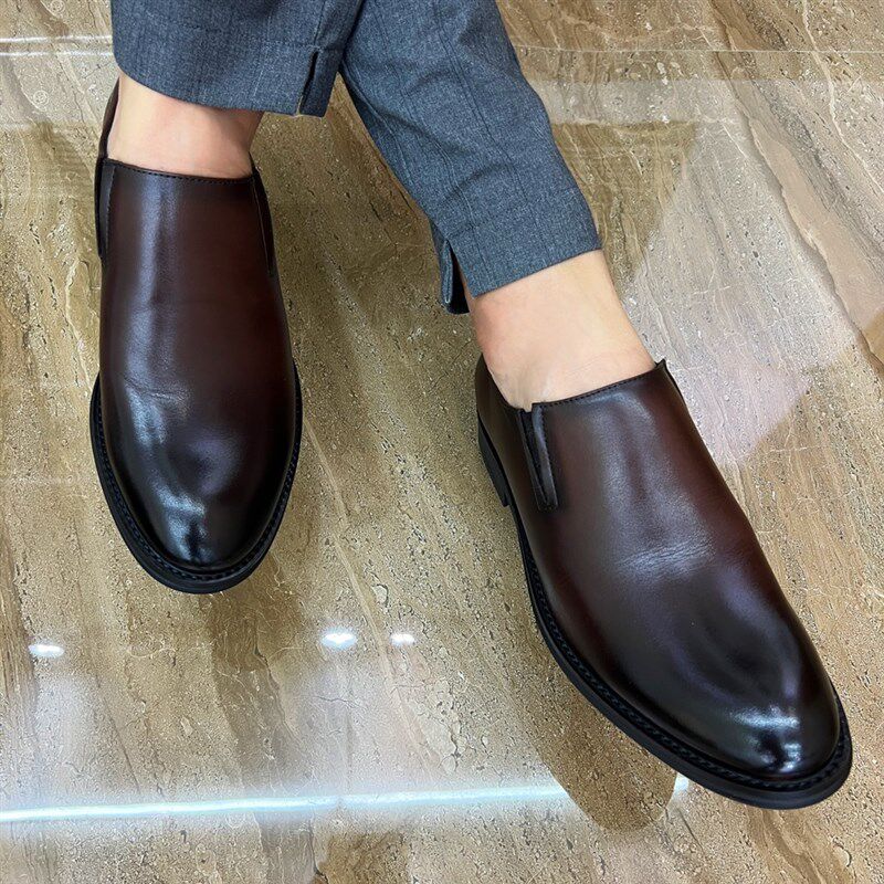 2024男士商务皮鞋潮流商务发型师鞋套脚韩版百搭英伦风休闲男鞋,流行男鞋,休闲皮鞋,淘宝优惠券,粉丝福利购,淘宝优惠卷