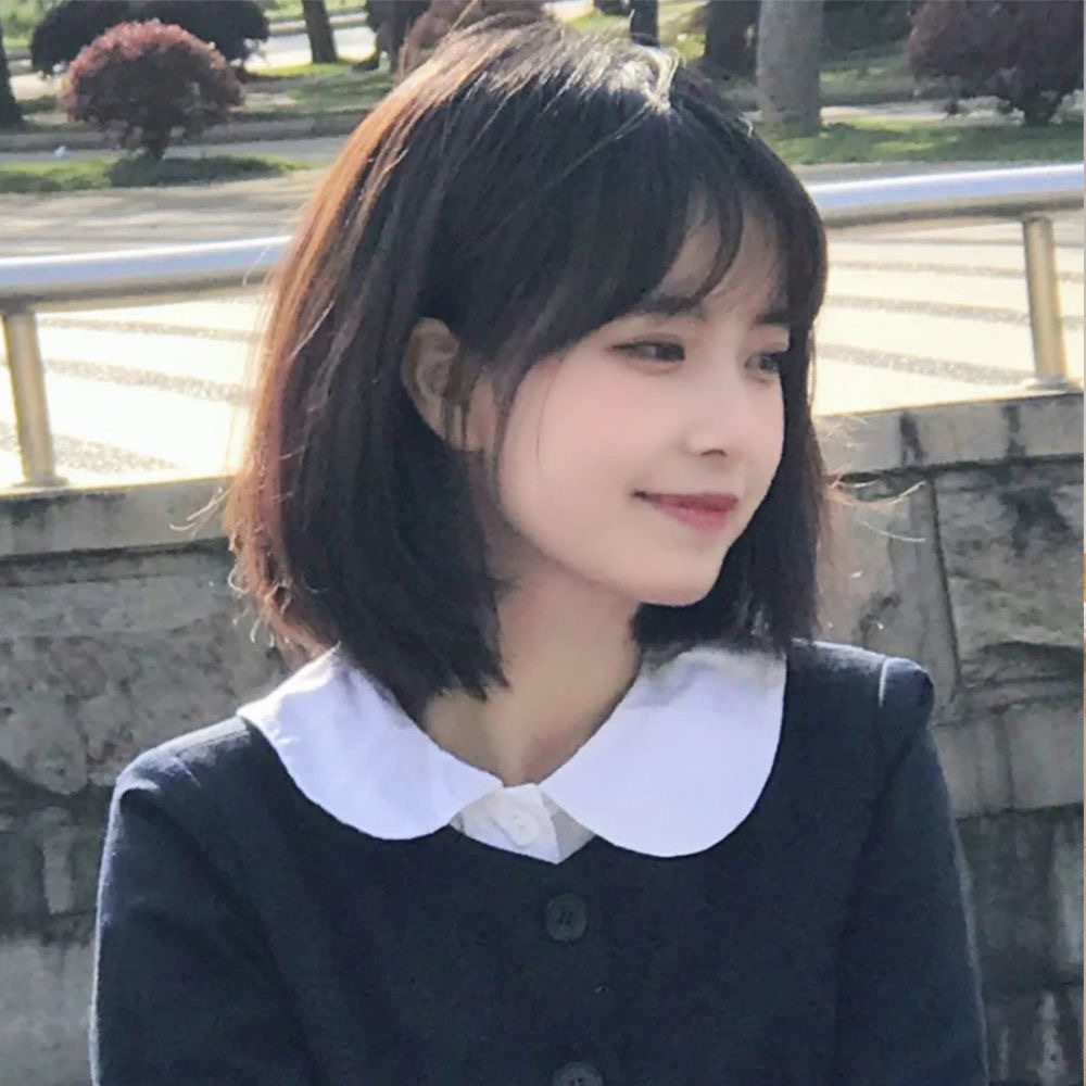 假发女短发网红h波波头日系圆脸学生全真人发自然全头套整顶假发