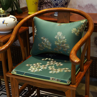 红木实木椅子坐垫圈椅太师椅餐椅家具家用薄款 中式 防滑夏座垫椅垫