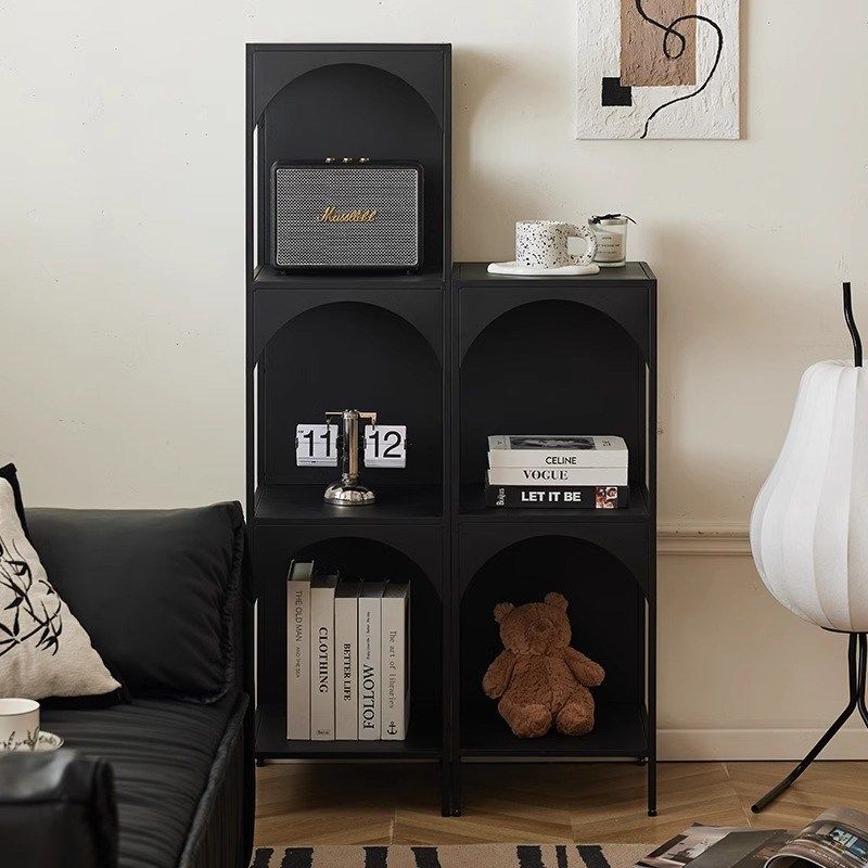 奶油风客厅书架转角落地摆件置物架墙边铁艺收纳柜子家居软装饰品,家居饰品,落地摆件,淘宝优惠券,粉丝福利购,淘宝优惠卷