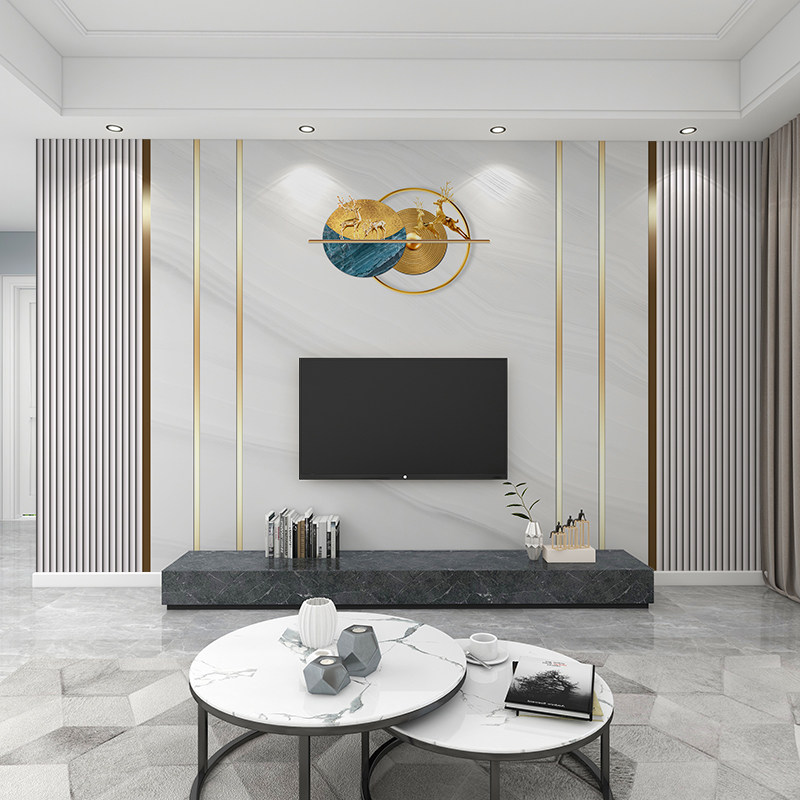 销大气风电视背景墙壁纸现代简约客厅墙布H立体线条高级感影视墙,家装主材,定制壁画,淘宝优惠券,粉丝福利购,淘宝优惠卷