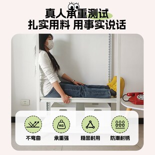 多层置物架落地货架家用阳台架子行李箱收纳架高脚铁架仓库储物架