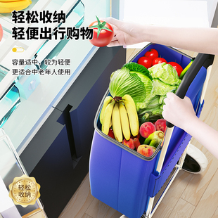 买菜车小拉车便携购物爬楼梯家用可折叠轻便手拉杆拖车老人手推车