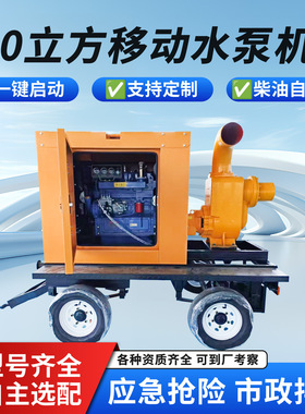 供应56千瓦8寸水泵机组1500转柴油机300m3扬程20米发电机大功率