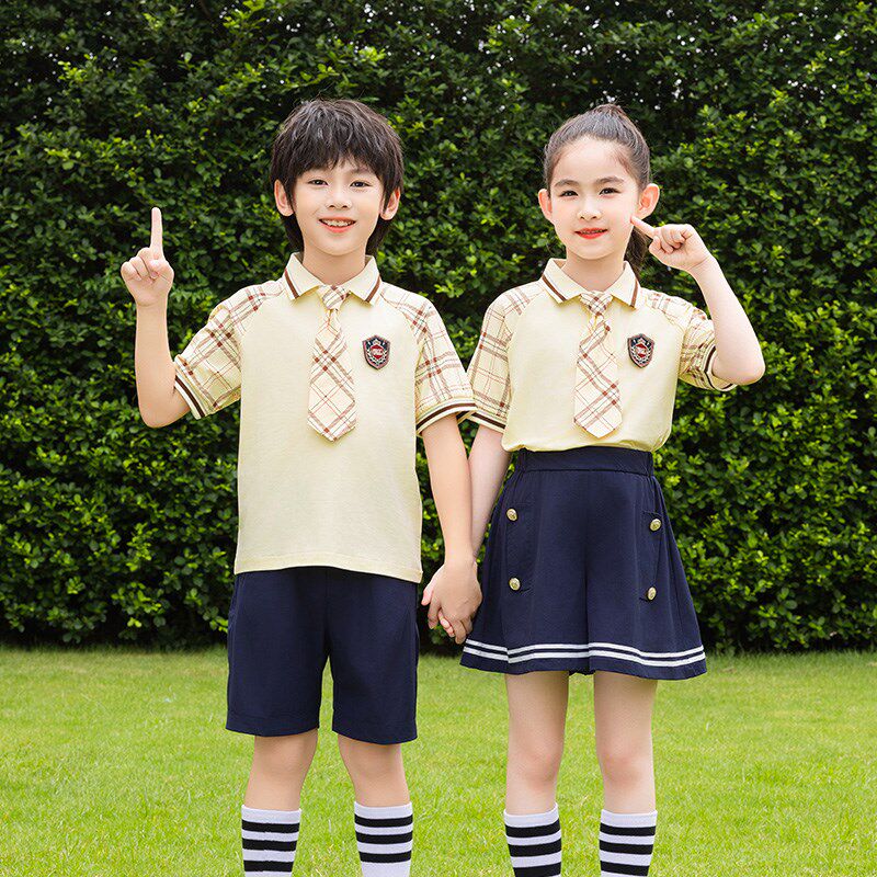英伦学院风校服套装小学生夏季新卡D其色幼儿园服儿童毕业演出班