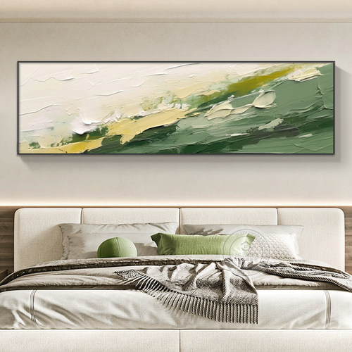 现代简约卧室床头装饰画大气主卧房间背景墙挂画高级感抽象壁画