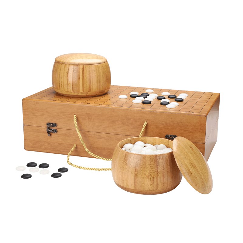 围棋儿童初学套装小学生益智五子棋19路折叠标准棋盘成人家用