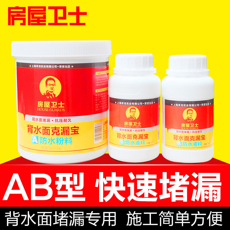房屋卫士背水面防水涂料 卫生间外墙屋顶防水补漏材料快干堵漏王