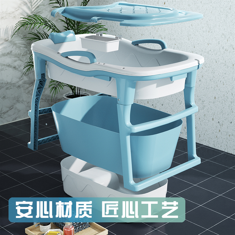 婴儿游泳可折叠浴桶洗澡盆宝宝浴盆大号泡澡桶家用新生儿童洗澡桶
