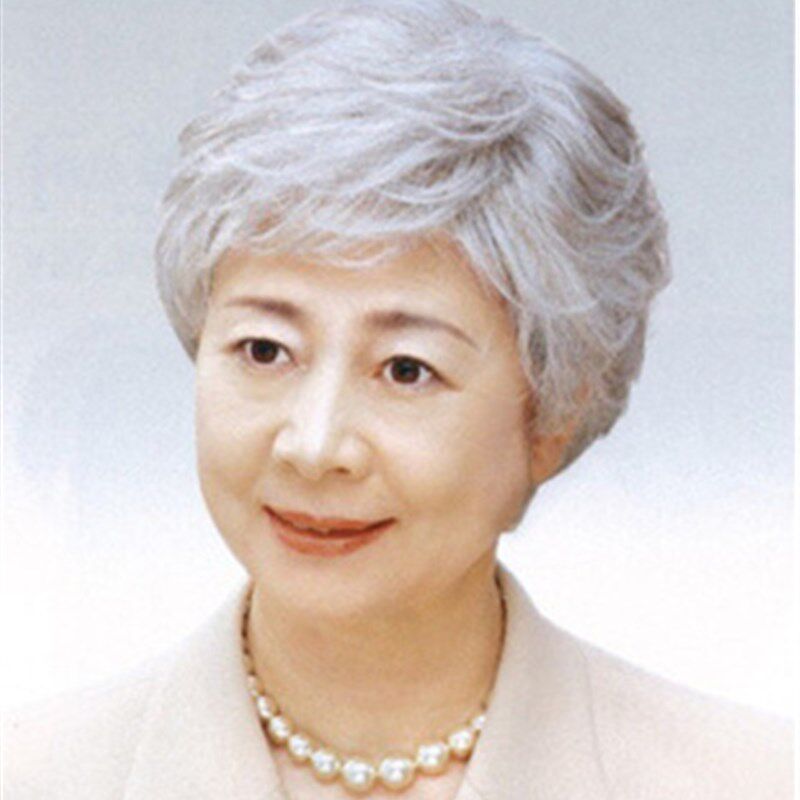 扮演老奶奶舞台表演假发男女士短直发老年人花白色银白头发套老人