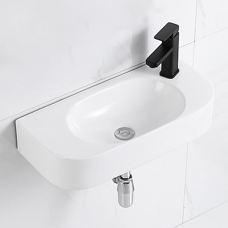 小尺寸洗脸盆挂墙式小p户型卫生间洗脸盆阳台陶瓷洗手盆一体洗漱