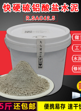 硫铝酸盐水泥快干早强速凝固快电梯井工地管道修补洞堵漏双快水泥