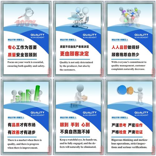 品质管理标识质量标语挂图企业工厂展板车间N公司文化宣传牌上墙