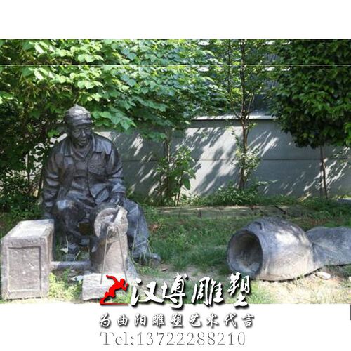 城市广场景观雕塑爆米花人物雕塑玻璃钢仿铜雕塑民俗小品雕塑定制