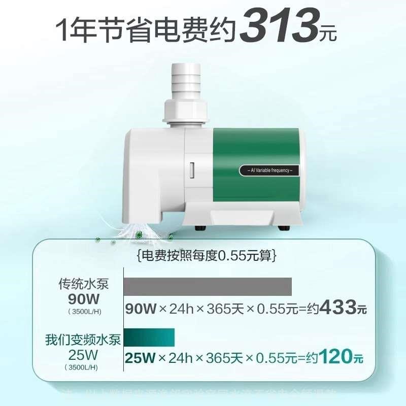 鱼缸变频潜水泵超静音水陆两用循环过滤泵养鱼抽换水泵大功率循环