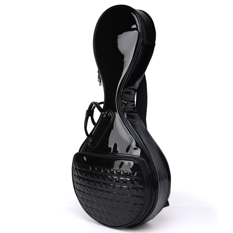 漆皮中阮包双肩加厚中阮琴包亮皮亮面可携式中阮乐器包套袋软包