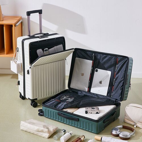 前开口多功能行李箱女2p024新款20寸拉杆箱旅行箱24密码登机皮箱