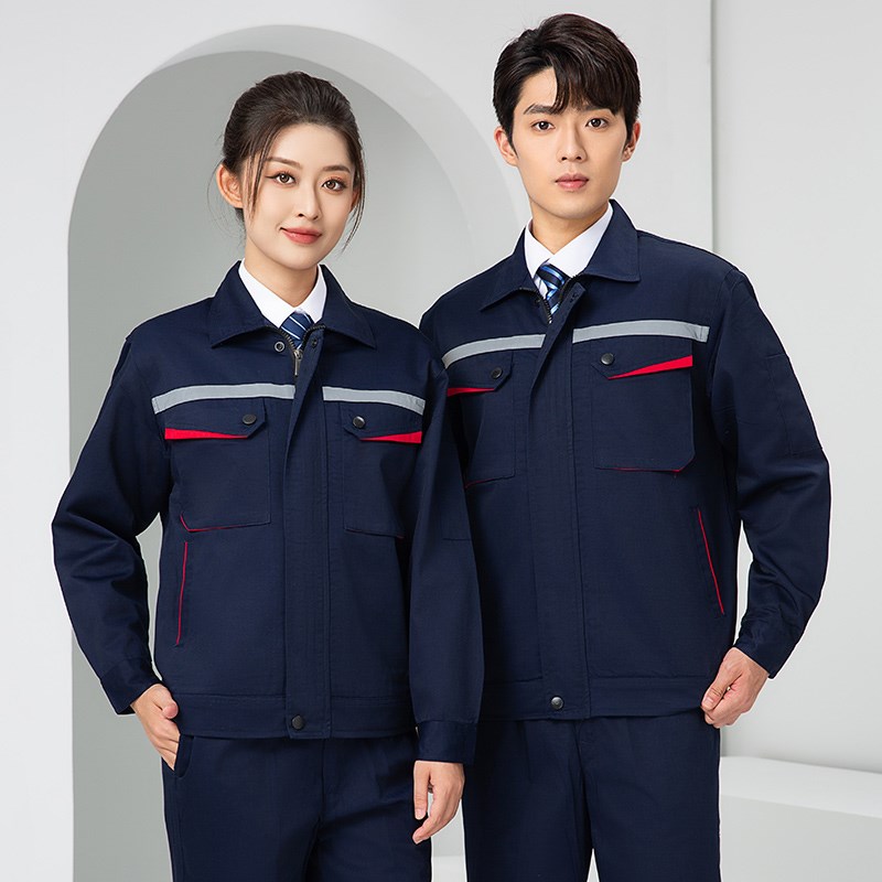秋冬双层带里子里衬工作服套装男工人工厂车间厂服加厚耐磨劳保服
