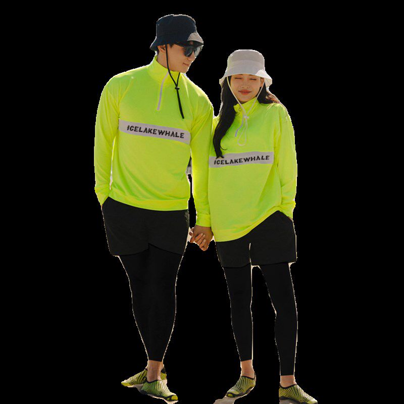 新款亲子潜水服男女情侣款分体长袖长裤泳衣儿童冲浪服水母服套装