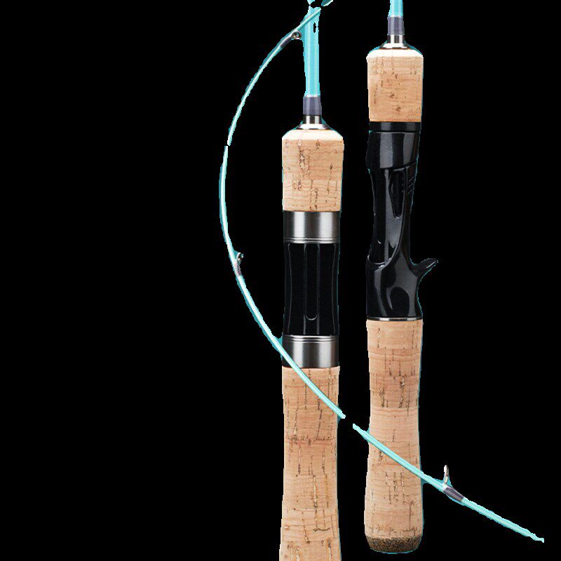 国货之光弹射路亚竿微物超软软木手柄XUL钓鱼杆溪流马口竿