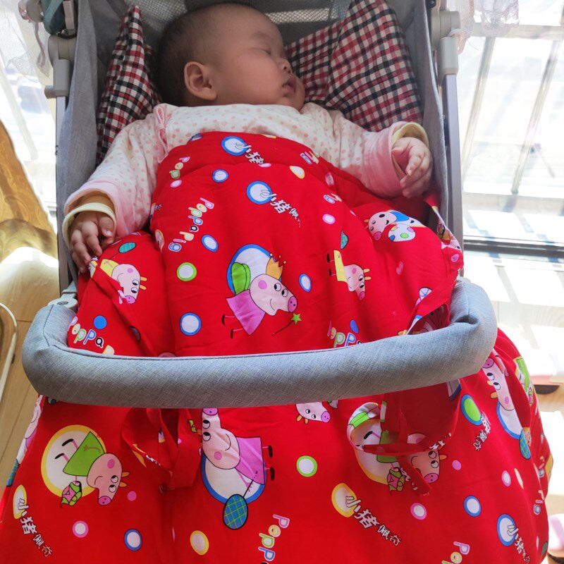 秋冬新生儿婴儿下半身花抱裙中国红宝宝围腰老式厚款保暖包裙
