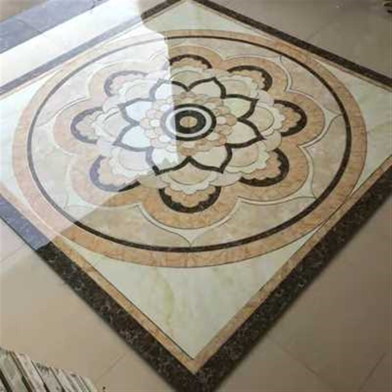 入户门拼花地砖客厅玄关大理石瓷砖中式拼花图案微晶石地毯花造型