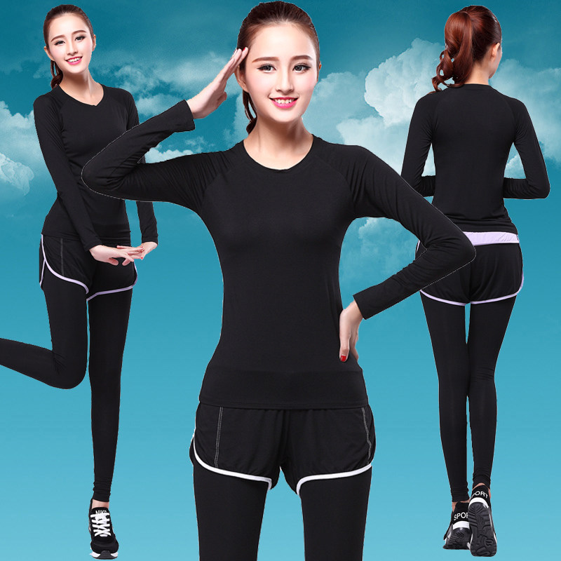 韩版瑜伽服套装成l人舞蹈服装健y身服女大码练功服瑜珈衣显瘦春夏