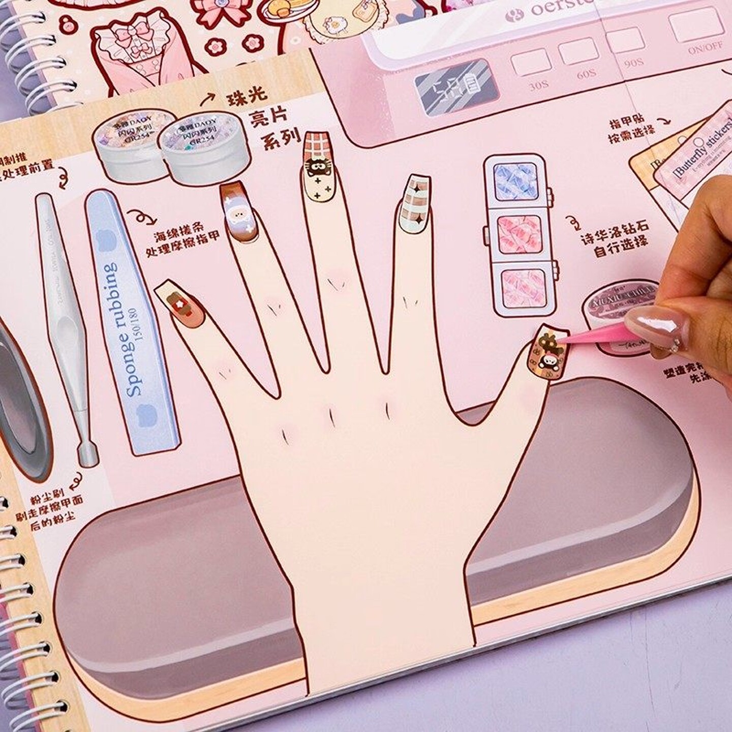 儿童安静书新款女孩手工diy材料创意公主美甲换装贴纸小学生玩具3