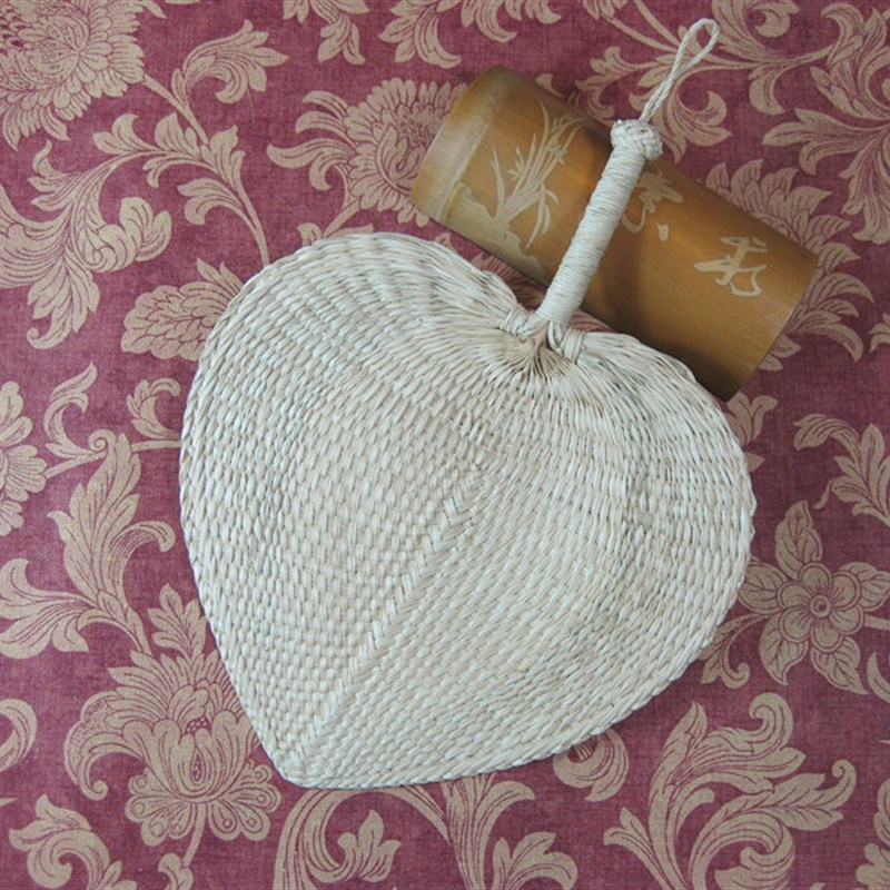 靖边天然棕叶桃形扇老人蒲扇工艺扇子折扇日式扇手工艺品个性创意