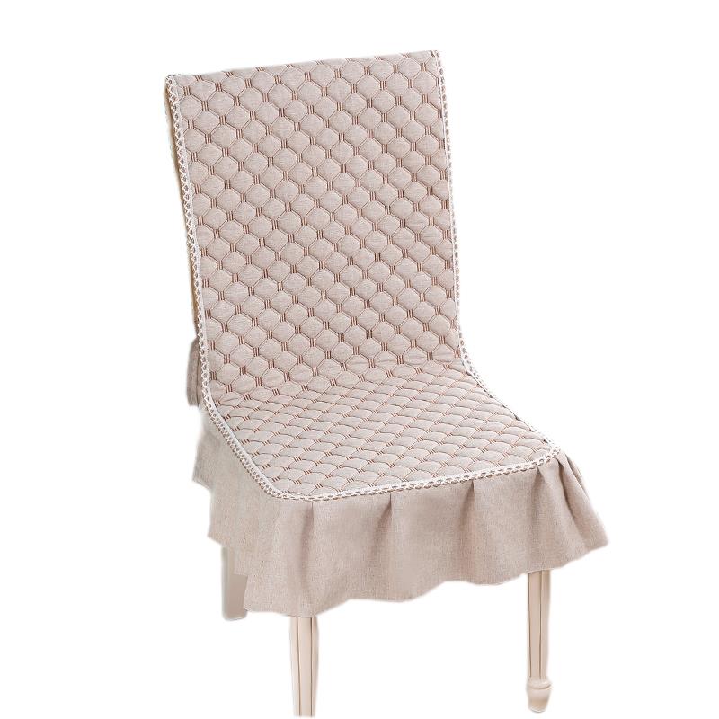纯棉餐桌椅子套罩连身坐垫椅垫靠背一体新中式四季通用饭厅凳子垫