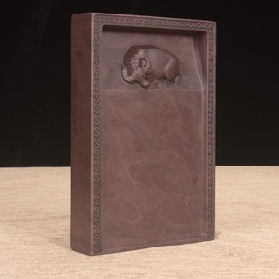 砚台原石天然端砚方形文房四宝磨墨研磨墨条书法毛笔学生国画专用