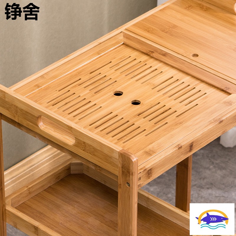 可移动茶桌小型功夫茶桌阳台客厅家用小茶台迷你茶车实木泡茶桌竹