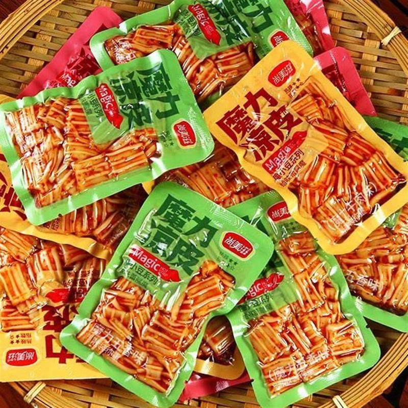 5斤起售魔力凉皮香辣凉皮小袋装脆爽麻辣零食辣条速食休闲魔芋爽