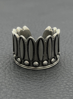 s925纯银克罗伈复古印第安羽毛戒指男cody sanderson星星指环潮牌